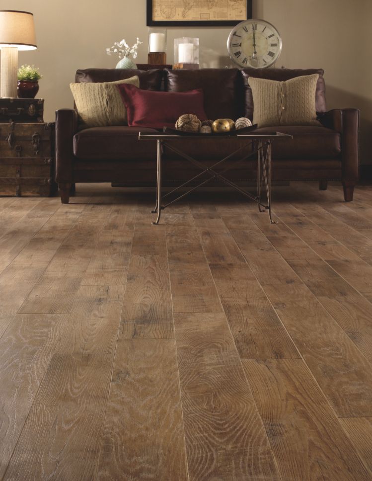 wood look laminate flooring in a stylish living room