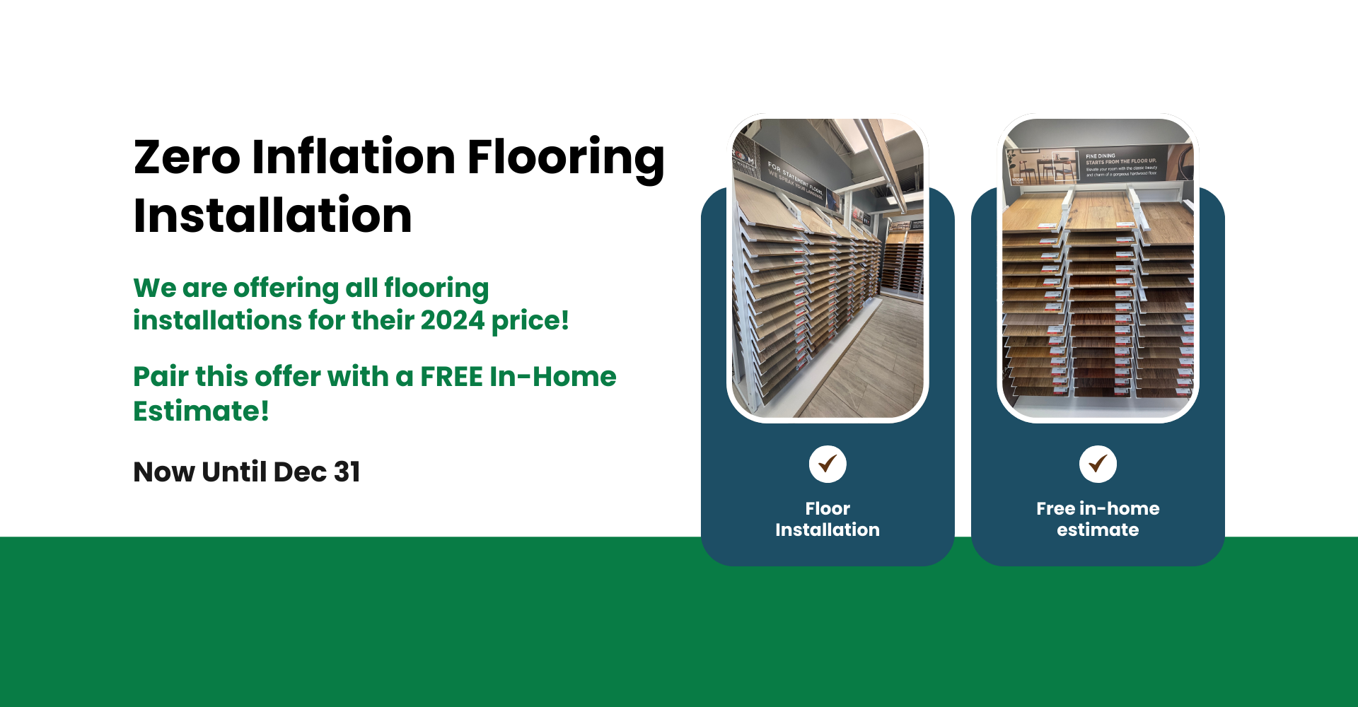 Zero Inflation Installation - 2024 pricing on flooring installation