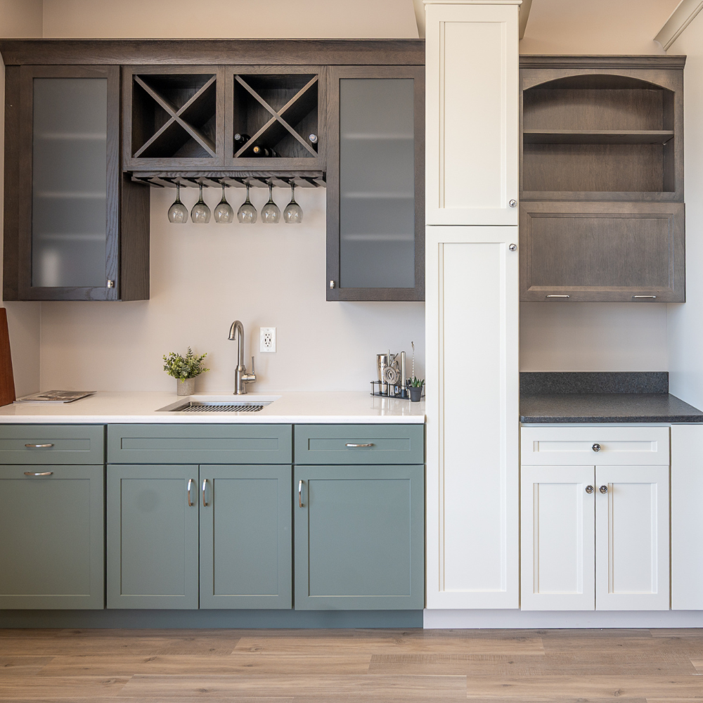 Custom bar display at Kiba Studios in North Olmsted