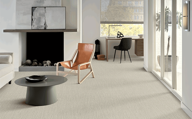 beige carpet in living room