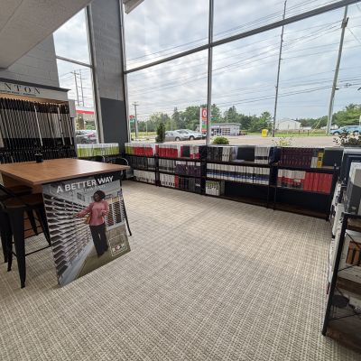 commercial flooring showroom Akron OH floor display