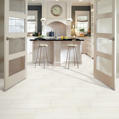 neutral kitchen tile floors in a Medina home